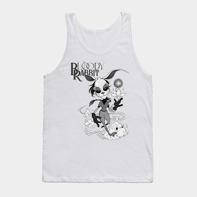 SKATING BLOODY RABBIT 01 Tank Top by roombirth